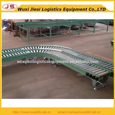 China Oil Resistant Curved Roller Conveyor , Taper Roller Conveyor for sale