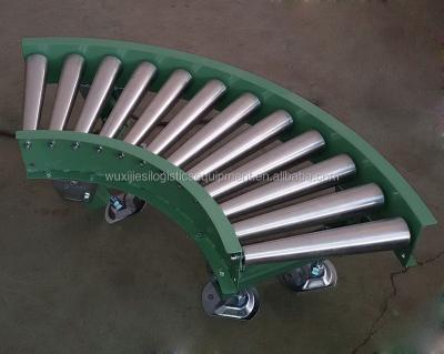 China Oil Heavy Duty R-TCN Curve STEEL Roller Conveyor , Taper Roller Conveyor for sale