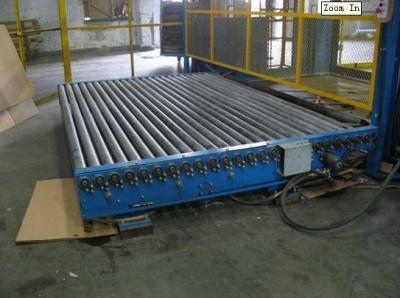 China Heavy Duty Oil JS Roller Conveyor Movable Working Table , Large Roller Conveyor Platform for sale