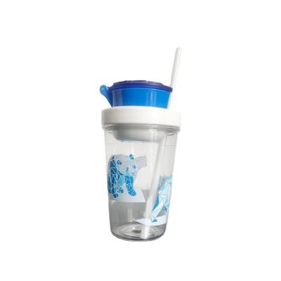 China Straw Cup Cheap Price Straw Glitter Beverage Straw Snack Viable Cup Children' S Cover Mug for sale