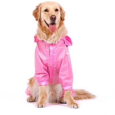 China Sustainable Waterproof Clothing For Golden Retriever Rottweiler Collie Tibetan Mastiff Dog Rain Clothes Coat for sale