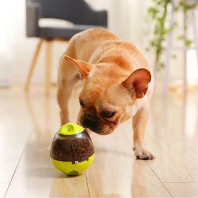 China Viable Stocked Dispensing Dispensing Dog Training Food Treat Tumbler Pet Chew Toys for sale