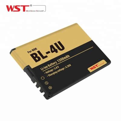 China 100% MSDS/UN38.3 Compatible Mobile Phone Approved Standard 1200 mAh Smartphone Battery For Nokia BL 4U for sale