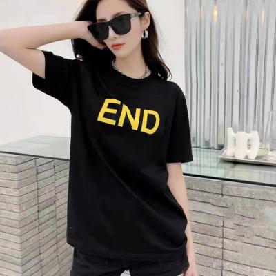 China European and American soft black and white printing couple Anti-wrinkle summer brand fashion cotton casual shorts sheer sleeve for sale