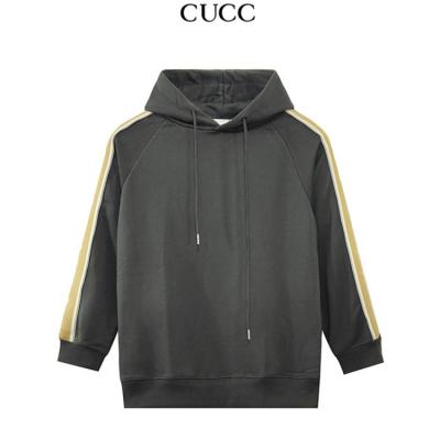 China Anti-wrinkle double G even European and American luxury brand men's and women's style reflective ribbon hoodie for sale