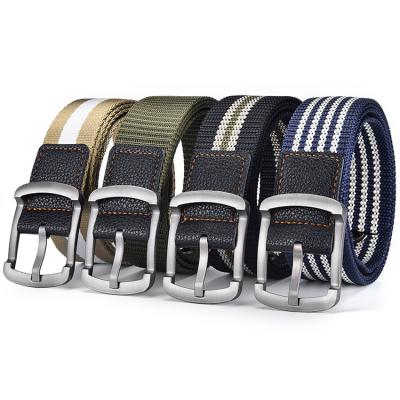 China Contact customer service outdoor men and women outdoor men and women military style belt youth casual canvas woven trouser belt for sale