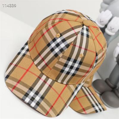 China European and American casual brand plaid fisherman hat, B home travel outdoor plaid baseball cap for sale