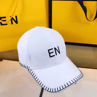 China COMMON Luxury Brand F Embroidered Letter Canvas Lightweight Luxury Wide Brim Comfortable Breathable Baseball Cap for sale