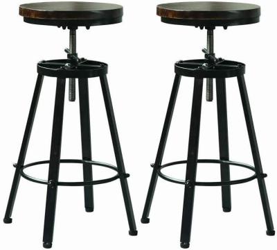 China Island industrial modern adjustable commercial kitchen bar stool metal swivel bar stool backless swivel bar for sale