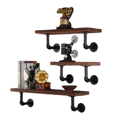 China Simple minimalist antique industrial pipe living room bookcase home shelf decorating home decor home decoration pieces for sale