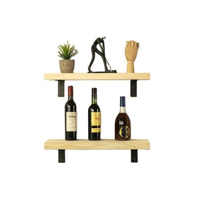 China Minimalist Simple Wall Mounted Shelf Wood Floating Shelves Wooden Compartment Kitchen Wall Hanging Shelf for sale