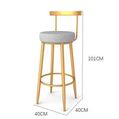 China Modern Fashionable Leisure Metal High Bar Stool Chair Cafe Chair with Comfortable Cushions Seat Chair for Restaurant Dining Room for sale