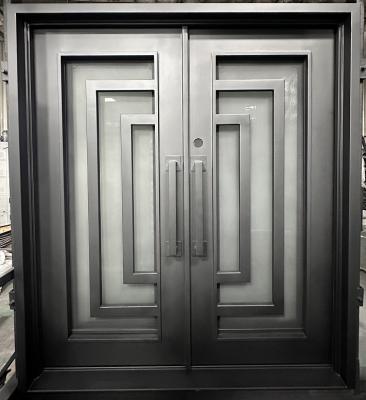 China Waterproof Factory Manufacturer Hot Galvanized Wrought Iron Security Doors For House for sale