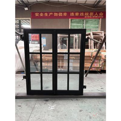 China Waterproof High Quality Europe Style Double Glazed Low-e Glass Iron Casement Windows for sale