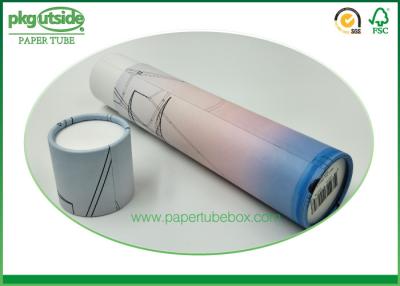 China High End Custom Paper Tube Packaging , Rigid Cardboard Kraft Paper Tube Containers for sale