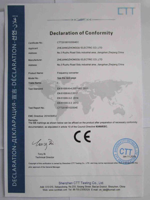 CE - China Drive Electric Co., Ltd. (Zhejiang)