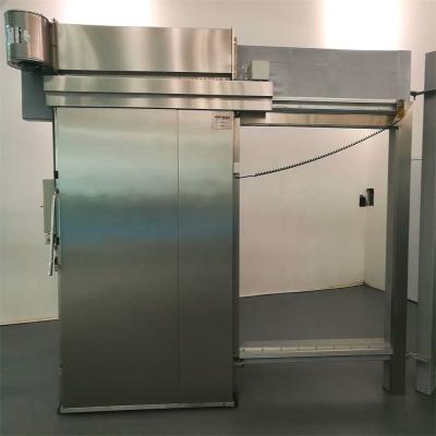 China Food Industry / Logistics Automatic Refrigeration Sliding Cold Room Door For Food Factory With PU Sandwich Panel for sale