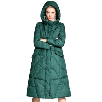 China Factory direct sale adult women's waterproof quilting down jacket winter long down jacket for sale