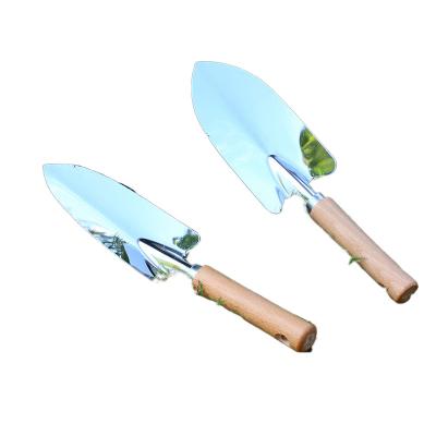 China Flower Planting Garden Shovel Handle Outdoor Tools Stainless Steel Shovel Potted Plants Wooden Succulent Shovel Household Flower Planting Tool for sale