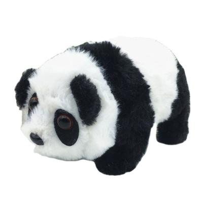 China Stuffed Plush Toy Panda Toy Walking Music Little Doll Panda Children Simulation Animal Walking Toy for sale