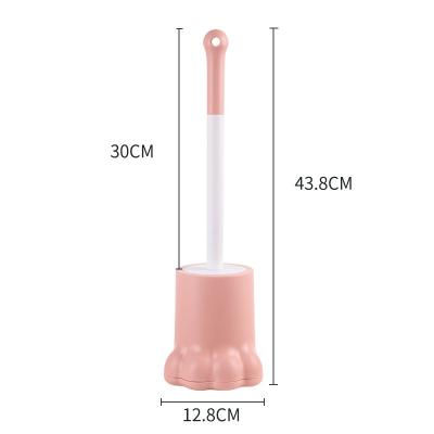 China Long Handle Toilet Brush Household Cartoon Hair Hand Cartoon Hair Soft Bathroom Toilet Brush European Brush Set for sale