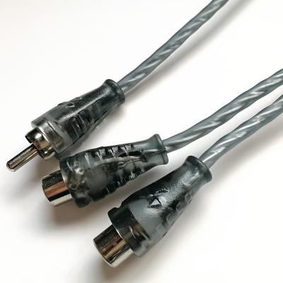 China Multimedia Car Audio 1 2 RCA Male To Female RCA Y Splitter Cable for sale