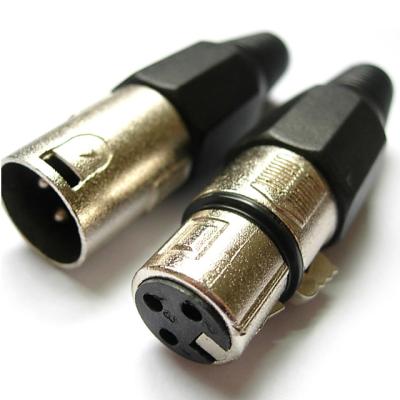 China audio & xlr 3pin video gun male female connector for sale