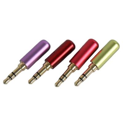 China audio & 3.5mm Gold Brass 4Pole Video Headphone HiFi Audio Plug Connector for sale