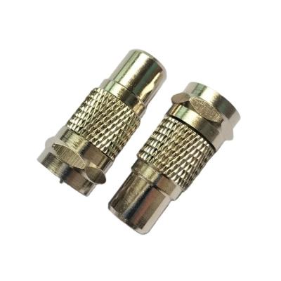 China RF F Type Male To RCA Female Connector Straight Coaxial Cable Adapter for sale