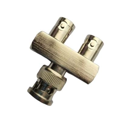 China High Quality Brass RF BNC Male To 2Female Coaxial Cable Splitter Connector for sale