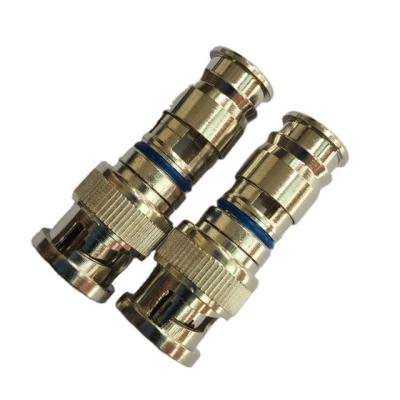 China High Quality Brass RF BNC Compression Connector For RG59/RG6 Coaxial Cable for sale