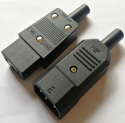 China IEC C13 Industrial Power Adapter Connector Black Male Female AC 250V 10A for sale