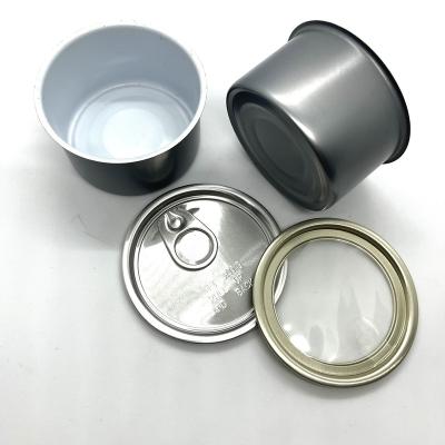 China 100ml Recyclable Kid Proof Ring Tin Can For Empty Tuna Can Packaging for sale