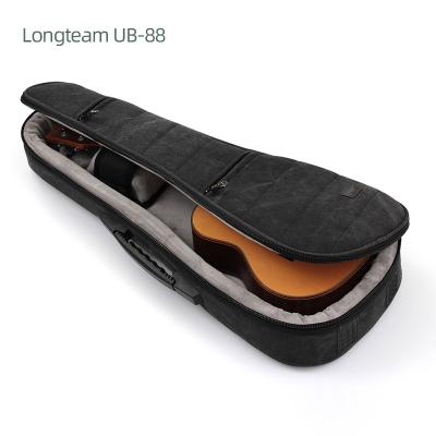 China Gitar/bass professional ukulele bag with 30mm uke hardshell cover ukelele padding case with washed canvas for sale