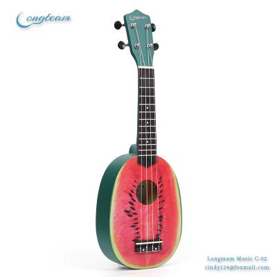 China 21inch Basswood Body Ukulele Plywood Hawaii Style Soprano Cartoon Ukulele C-02 for sale