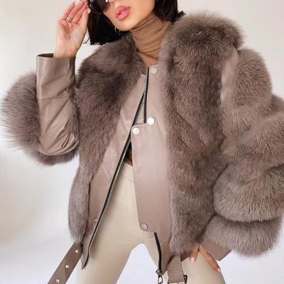 China Winter Luxury Women Coat Jacket Real Anti-wrinkle New Arrival Fox Fur Fox Fur Coat for sale