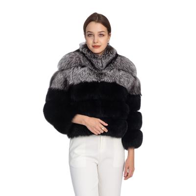 China Wholesale Luxury Thick Warm Natural Women's Fox Genuine Fur Coat Winter Anti-Shrink for sale