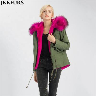 China New Detachable Women Anti-Shrink Parka With Collar Real Big Raccoon Fur Winter Thick Warm Parka Jackets for sale