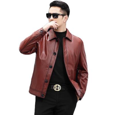 China QUICK DRY Black Genuine Men Leather Jackets Motorcycle Leather Jacket Real for sale