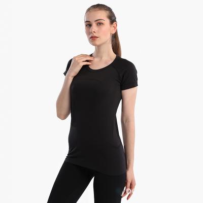 China Quick-Drying High Quality Breathable And Running Tops Ladies Workout Leisure Sports Ladies Yoga Short Sleeve Fitness Breathable Ladies for sale