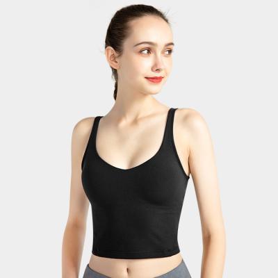 China Wholesale Breathable Backless Sports Bra Quick-Drying Cup Sling Elastic Shockproof Elastic Lifting Thin Bra for sale