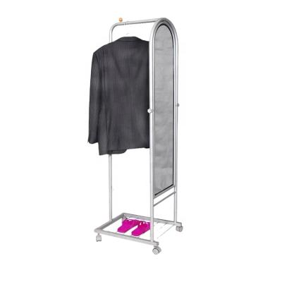 China Removable Wholesale Customized Removable Clothing Display Rack With Mirror And Shoe Shelf for sale