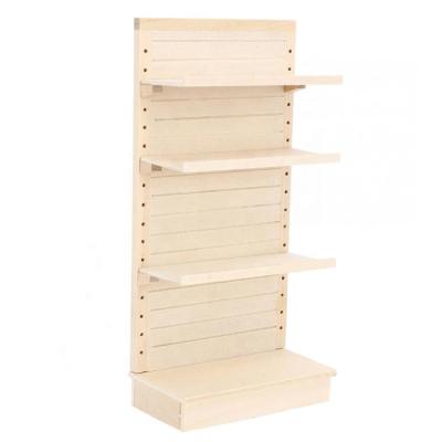 China 4 Tier Packing Flatbed Wooden Supermarket Shelves Wooden Display Floor Fresh Food Market Fruit Rack à venda