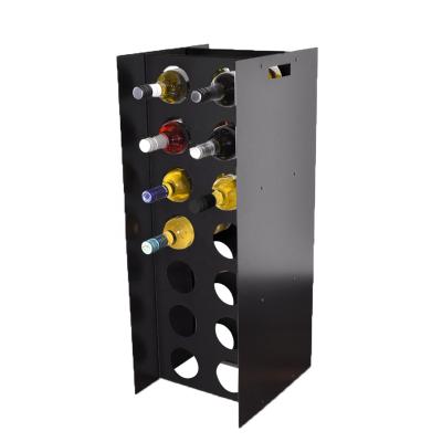 China China Durable Wholesale Floor Free Standing Wine Display Cabinet Steel Rack 14 Bottle Capacity Rack Storage Te koop