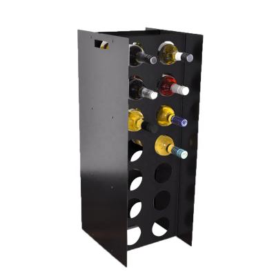 China Modern Design Durable Free Standing Steel Wine Rack Beer Storage Cabinet Hold 14 Bottle for sale