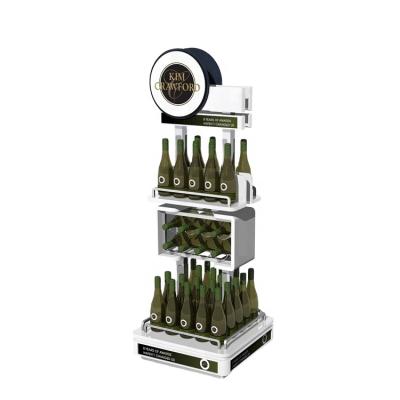 China Stable Heavy Duty Beer Display Racks Metal Beer Bottle Display Stand Hold Weight Over 100 Kg Te koop