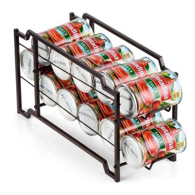 China Hardware Stackable Worktop Metal Box Organizer and Dispenser Rack for Sauce and Juice Cans à venda