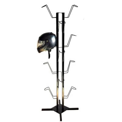 Chine Steel Helmets, Durable Freestanding Metal Motorcycle Helmet Display Rack 18 Capacity Black à vendre