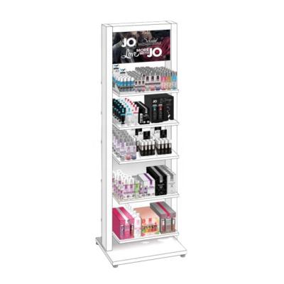 China Elegant Design Metallic Product Display Rack Cosmetic Display Stand à venda