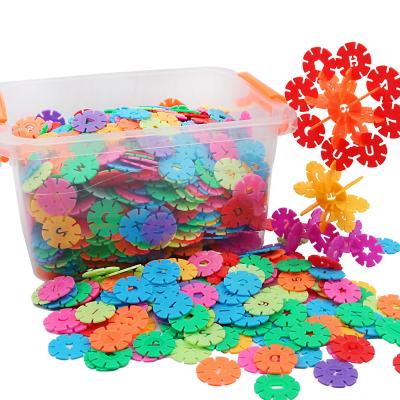 China Building Toy Large Snowflake Patching Building Blocks Thickened Patching Puzzle Kindergarten Boy Girl Educational Assembling Toys for sale